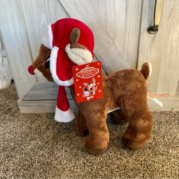 Rudolph The Red Nosed Reindeer Plush Christmas Hat /Scarf Stuffed Animal Dan Dee - Picture 7 of 12